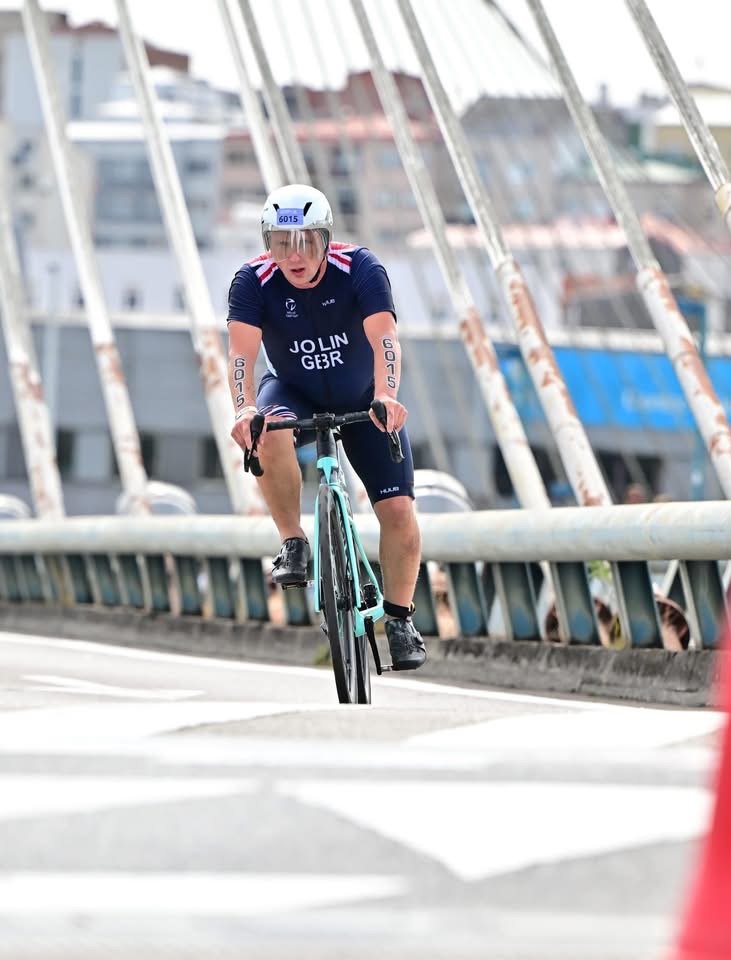 Picture of Matt Jolin on his bike at the competition